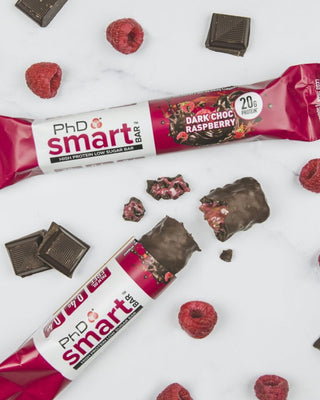 PhD Smart Protein Bar Dark Chocolate Raspberry 64G 12 Pack