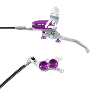 Hope Tech4 E4 Brake Rear Black Cable - Silver/Purple