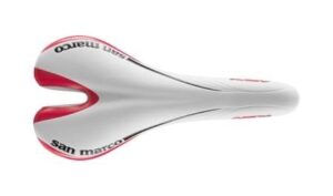 Selle San Marco Aspide Racing Red Edition Saddle - White/Red