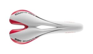 Selle San Marco Aspide Arrowhead Red Edition Saddle - White/Red