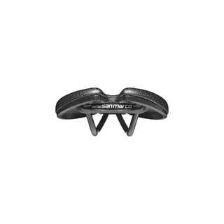 Selle San Marco Aspide Short Comfort Dynamic Open Fit Narrow Saddle 139MM - Black