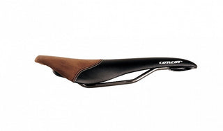 Selle San Marco Concor Urban Performance Xslite Saddle - Black/Brown Thread