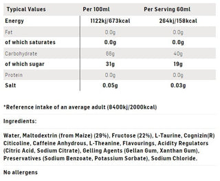 SIS Gel Beta Fuel+ Nootropics 60ML 30 Pack - Lemon & Lime