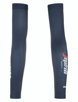 Santini Trek Segafredo Team Arm Warmers - White/Red/Blue