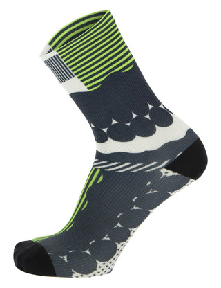 Santini Optic Medium Profile Socks - Fluro Green