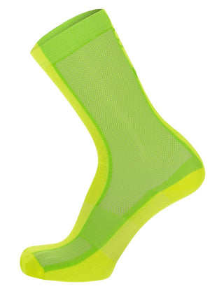 Santini Puro High Prof Cycling Socks - Fluro Green