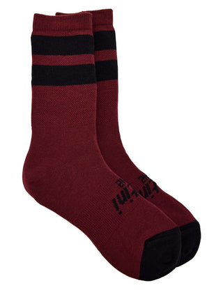 Santini Riga Wool Blend High Profile Socks - Maroon