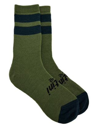 Santini Riga Wool Blend High Profile Socks - Military Green