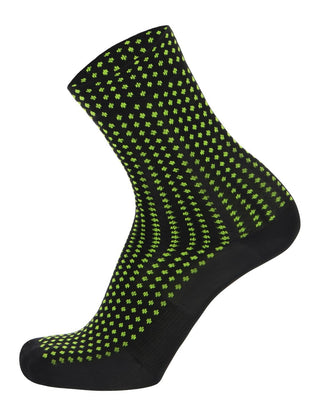 Santini Sfera Medium Profile Socks - Fluro Green