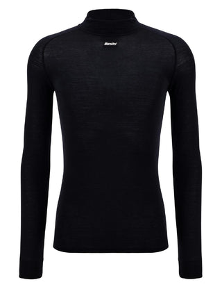 Santini Lana Long Sleeve 4W Wool Baselayer - Black