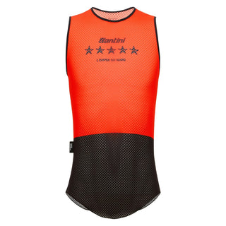 Santini Paris Roubaix Men's Sleeveless Baselayer - Orange/Black