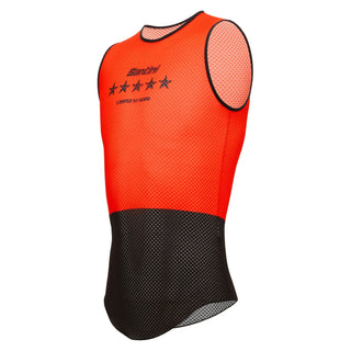 Santini Paris Roubaix Men's Sleeveless Baselayer - Orange/Black