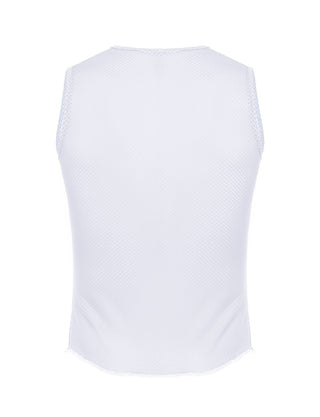 Santini Lieve Men's Sleeveless Baselayer - White