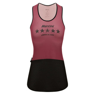 Santini Paris Roubaix Women's Sleeveless Baselayer - Maroon