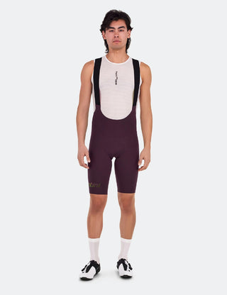 Santini Unico Edge Men's Bib-Shorts - Burgundy