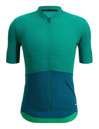 Santini Colore Riga Men's Summer Short Sleeve Jersey - Green