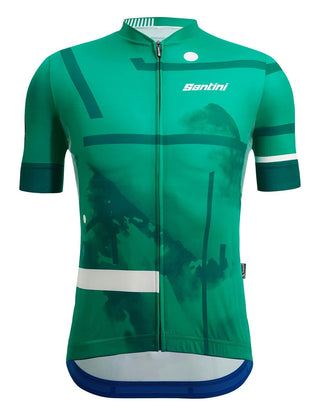 Santini Delta Berg Men's Short Sleeve Jersey - Green