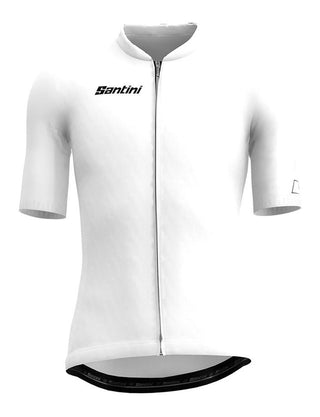 Santini Eco Corsa Sleek Fit Men's Short Sleeve Jersey - White
