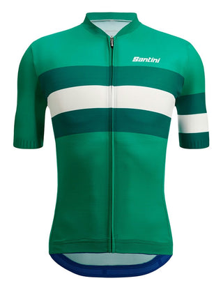 Santini Eco Sleek Bengal 3S Men's Short Sleeve Summer Jersey - Green
