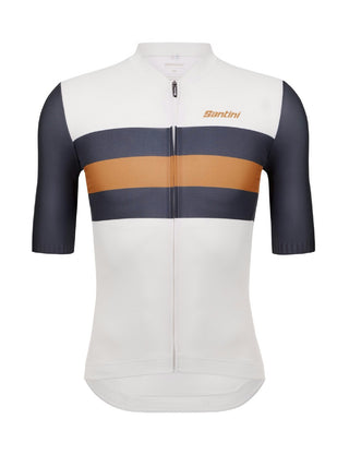 Santini Eco Sleek Bengal 4S Men's Short Sleeve Jersey - White