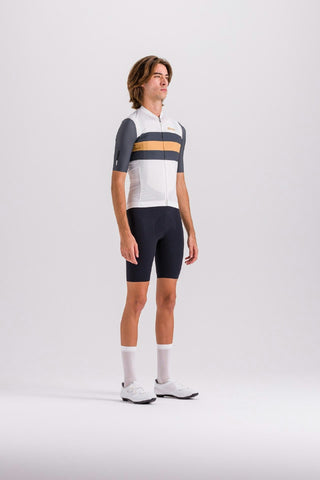 Santini Eco Sleek Bengal 4S Men's Short Sleeve Jersey - White