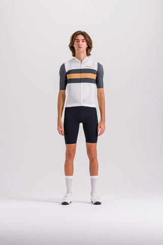 Santini Eco Sleek Bengal 4S Men's Short Sleeve Jersey - White