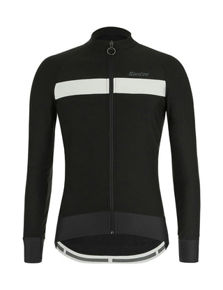 Santini Adapt Wool Men's Long Sleeve Jersey - Black/White