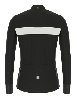 Santini Adapt Wool Men's Long Sleeve Jersey - Black/White