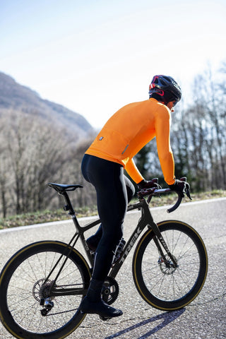 Santini Colore Winter Men's Long Sleeve Jersey - Fluro Orange