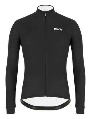 Santini Colore Winter Men's Long Sleeve Jersey - Black Nero