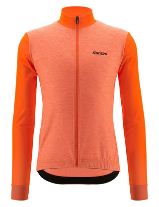 Santini Colore Puro 3W Long Sleeve Jersey - Fluro Orange