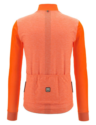 Santini Colore Puro 3W Long Sleeve Jersey - Fluro Orange