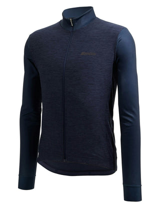 Santini Colore Puro 3W Long Sleeve Jersey - Nautica Blue