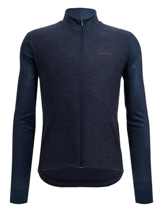 Santini Colore Puro 3W Long Sleeve Jersey - Nautica Blue