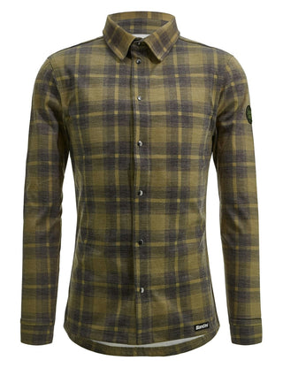 Santini Dylan Gravel Wool Blend Shirt - Military