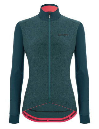 Santini Colore Puro Women's Long Sleeve Jersey - Teal