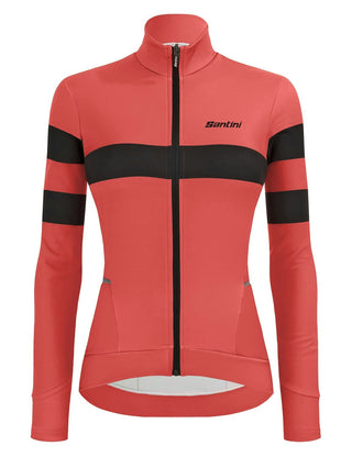 Santini Coral Bengal Long Sleeve Women's Jersey - Granatina Pink