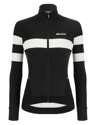 Santini Coral Bengal Long Sleeve Women's Jersey - Black Nero