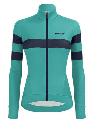 Santini Coral Bengal Long Sleeve Women's Jersey - Aqua