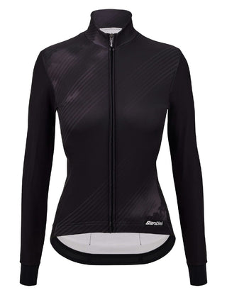 Santini Pure Dye 4W Women's Thermal Long Sleeve Jersey - Black