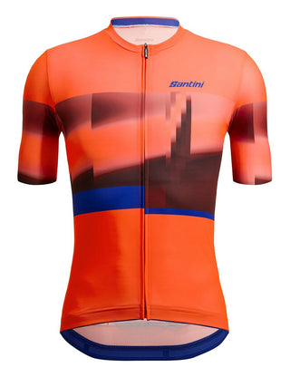 Santini Mirage Men's Summer Short Sleeve Jersey - Fluro Orange