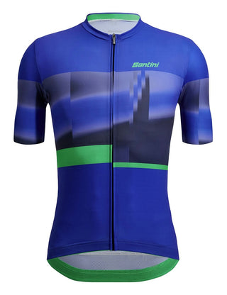 Santini Mirage Men's Summer Short Sleeve Jersey - Nautica Blue