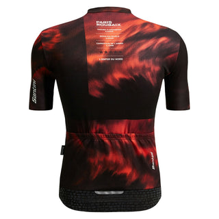 Santini Paris Roubaix Enfer Du Nord Men's Short Sleeve Jersey - Red/Black