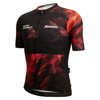 Santini Paris Roubaix Enfer Du Nord Men's Short Sleeve Jersey - Red/Black