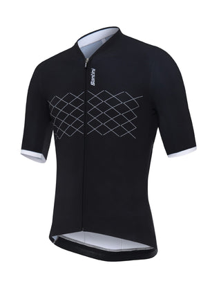 Santini Redux FZ Men's Short Sleeve Jersey - Black