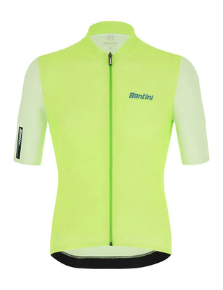 Santini Redux Vigor Men's Short Sleeve Jersey - Fluro Green