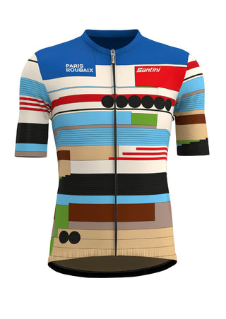 Santini Paris Roubaix Short Sleeve Jersey - Print