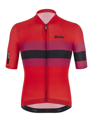 Santini Sleek Bengal Men's Short Sleeve Jersey - Red
