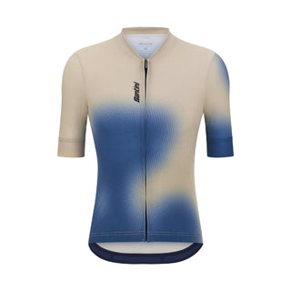 Santini Spot Short Sleeve Men's Jersey Slim Fit - Blue