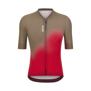 Santini Spot Short Sleeve Men's Jersey Slim Fit - Raspberry